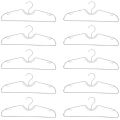 Hohopeti 10 Perchas Cuello Corto Antideslizantes De Plástico Perchas Ahorradoras De Espacio para Armario Diseño En M para Camisas Vestidos Camisetas Sin Mangas Y Chaquetas