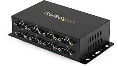 StarTech.com 8 Port USB to Serial RS232 Adapter - Wall Mount - Din Rail - COM Port Retention - FTDI USB to DB9 RS232 Hub (ICUSB2328I)