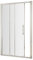 Hudson Reed 1100mm M1100SS-E8 Apex ǀ Modern Bathroom 8mm Toughened Safety Glass Reversible Sliding Single Shower Door, 1100mm x 1850mm, Polished Chrome, Clear