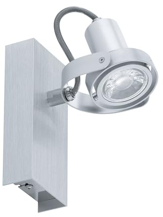 EGLO LED Deckenlampe Novorio, Deckenstrahler, Stahl, Alu in alu-gebürstet | GU10 Fassung