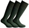 Fontana - 6 pares de calcetines deportivos de rizo de algodón, largos verde botella Talla única