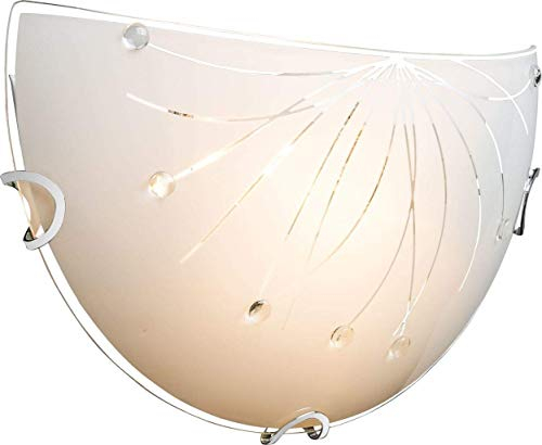 Globo Applique luminaire mural verre satiné rayures pierres éclairage couloir salle de séjour chambre