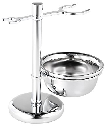 2 in 1 Edelstahl Rasier-Halter f¨¹r Rasieren Rasiermesser Pinsel & Rasieren Seifenschale M?nner Rasier-Kit