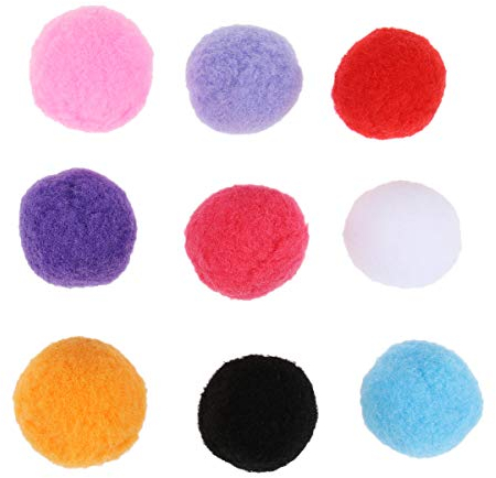 Ueetek Pompons, Plüsch, rund, 4 cm, in verschiedenen Farben, für Bastelarbeiten, 50 Stück (gemischte Farbe)