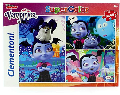 Clementoni - 25229 - SuperColor Puzzle - Vampirina - 3 x 48 Pieces