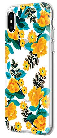 Incipio Design Series Schutzhülle für iPhone XS (5,8 Zoll) & iPhone X mit stylischen Prints und transparentem Cover Design - Desert Dahlia