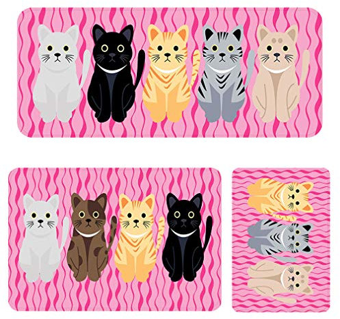 Nunbee Fußmatte Designer Anti Rutsch Unterlage Wasseraufnahme Teppich Praktische Schmutzfangmatte Haustür Flur Innenbereich Aussen Lustig Waschbar willkommen, Pink 40 * 60cm