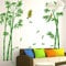ANNIUP Autocollant mural amovible en bois de bambou vert - Beau sticker mural mural chinois - Décoration pour salon, chambre à coucher, bureau