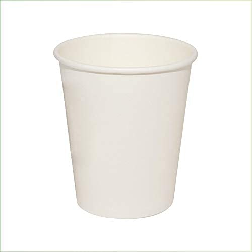 Palucart 500 Bicchieri in Carta per Acqua 240ml Colore Bianco biodegradabili cartoncino