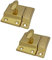 QCAA Oval Turn Cabinet Latch, for Cupboard & Other Furniture, Large, Brass Plated, Made in Taiwan, 2 Pack