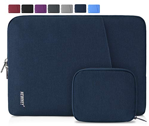 NEWHEY Custodia per Macbook Air 15,6 Pollici Impermeabile Custodia PC 15-15,6 Pollici Antiurto Porta Computer Custodia Borsa con Piccolo Caso Blu Scuro