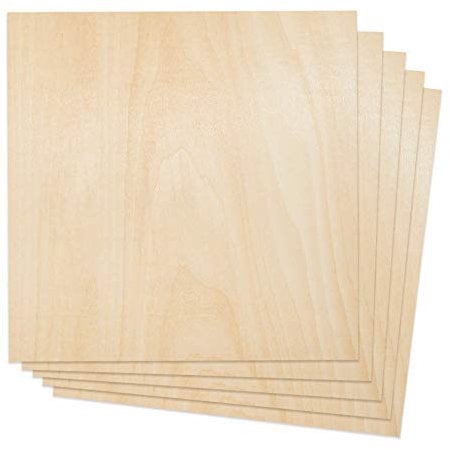 Basswood Sheets Plywood Board 30x30cm, 1.5mm Thick - Pack of 5 - by CRAFTIFF…