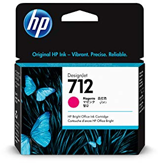 HP 712 Magenta 29 ml Original Druckerpatrone (3ED68A) mit originaler HP Tinte, für DesignJet T650, T630, T250, T230 & Großformatdrucker der Studio-Serie sowie den HP 713 DesignJet Druckkopf