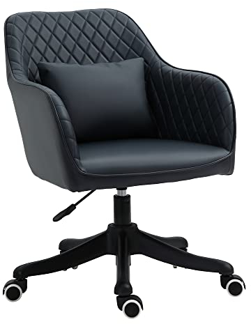 Vinsetto Massage Bürostuhl Schreibtischstuhl Computerstuhl Drehstuhl Arbeitsstuhl mit Vibrationsfunktion USB-Schrittstelle Massagefunktion Lendenkissen Armlehnen 78-86 cm höhenverstellbar Anthrazit