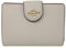 Coach börse mit ReiÃŸverschluss, Crossgrain Leder, mittelgroÃŸ, Kreide-Stil Nr. 6390