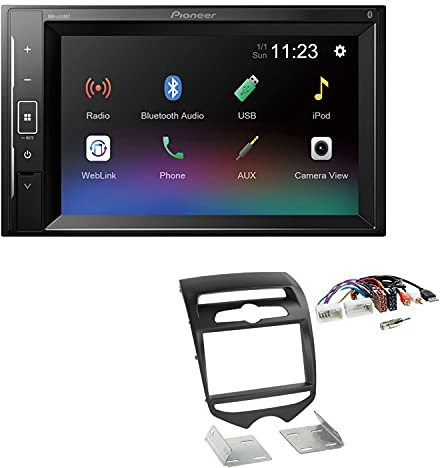 Pioneer DMH-A240BT 2-DIN Autoradio Bluetooth USB passend für Hyundai IX20 ab 2010 schwarz matt