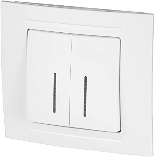 Unterputz Serienschalter, LED, Steckklemme, All-in-One, Serie M1 reinweiß