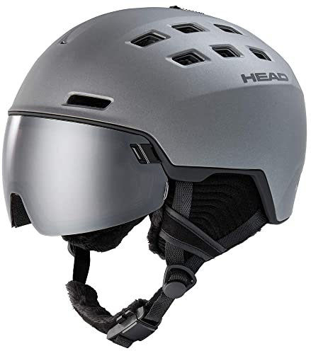 HEAD Radar 5K + SL Visier-Skihelm - Anthracite mat, Kopfumfang:52-55 cm
