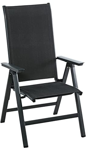 Dehner Klappsessel Cleveland, ca. 108 x 68.5 x 60, Aluminium, grau
