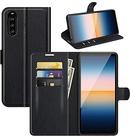 betterfon | Sony Xperia 10 III Hülle Handy Tasche Handyhülle Etui Wallet Case Schutzhülle mit Magnetverschluss/Kartenfächer für Sony Xperia 10 III Schwarz