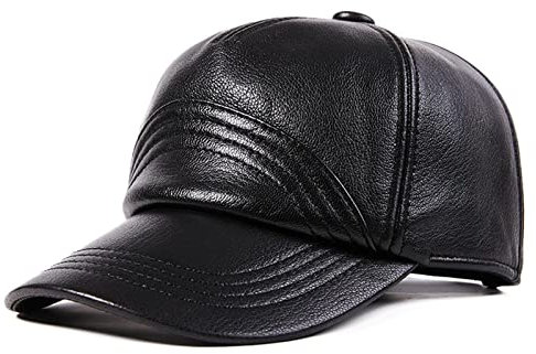 Berretto da Baseball in Pelle Unisex Regolabile Cappello con Visiera Uomo e Donna