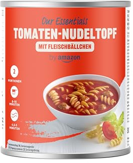 by Amazon Tomaten-Nudeltopf mit Fleischbällchen, 800g