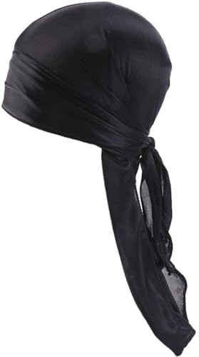 Kinder Satin Seide Durag Caps Wave Wide Strap Headwraps Long Tail Turban Beanies Für Jungen Mädchen