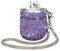 EveryBling Keychain Pill Holder Bling Small Pill Box for Purse Portable Pill Case Organizer Cute Key Chain Pill Container Bottle for Capsule Vitamin Supplement(Purple)