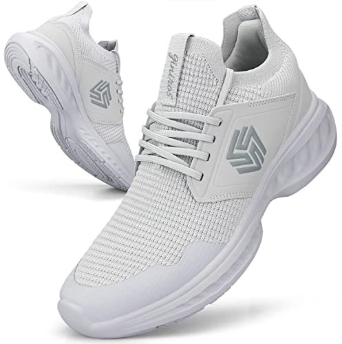 Giniros Herren Sneaker Laufschuhe Sportschuhe Turnschuhe Running Tennis Schuhe Grau 44