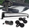 PICAA Gebogen 42 Zoll 540W LED Arbeitsscheinwerfer mit Magnetische Halterung Kabelbaum Kit, Tri-Reihen LED Lightbar Lichtbalken 12V Lichtleiste Auto Offroad Zusatzscheinwerfer