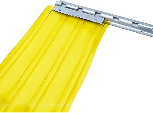 Transparenter PVC-Streifenvorhang, Gefrierraum-Türstreifen-Kit, verzinkte Kleiderstangenvorhänge, 1,5 mm Dicke Isolierung, kältebeständig, Winddicht, für Eingangstüren