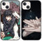LYUBFDC 2 Stück Handyhülle für Apple iPhone 15 Hülle 6.1'', Anime Motiv Fushiguro Toji Manga Muster Schutzhülle Jungs Case Schutz der Linse Design Silikon TPU Cover Stoßfest, Schwarz2