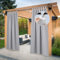 PONY DANCE Outdoorvorhang mit Klettverschluss Schlaufenschal 2er Set Pavillon Vorhänge für Sichtschutz & Sonnenschutz Wetterfeste Outdoor Gardinen Wasserdicht, H 213 x B 132 cm, Sibergrau