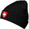 Peiyeety Wappen der Schweiz Strickmütze Mütze Mann Damen Sport Warm Trendy Classic Watch Caps Schwarz
