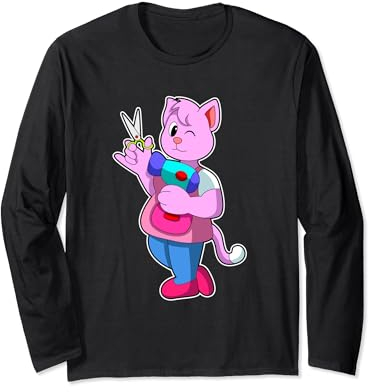 Gato Peluquero Tijeras Manga Larga