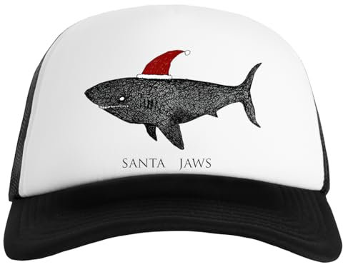 Santa Jaws Herren Damen Baseball Classic Kappe Unisex Erstellbarer Snapback Mens Womens Cap