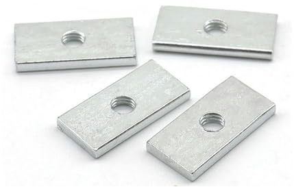 10 Uds Tuerca Cuadrada Tuercas rectangulares Tuercas de Bloque Deslizante Delgadas Accesorio de Perfil de Aluminio de Acero al Carbono galvanizado M3 M4 M5 M6 M8 (Color : 10pcs, Size : M8x25x15x5)