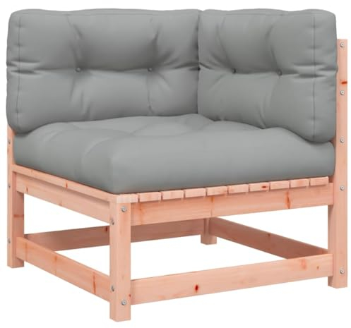 vidaXL Garten Ecksofa, Modular Sofa mit Kissen, Gartensofa Gartensessel mit Lattenrost, Lounge Sessel Gartenmöbel, Massivholz Douglasie