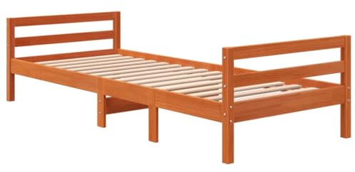 vidaXL Massivholzbett Wachsbraun 80x200 cm Kiefer