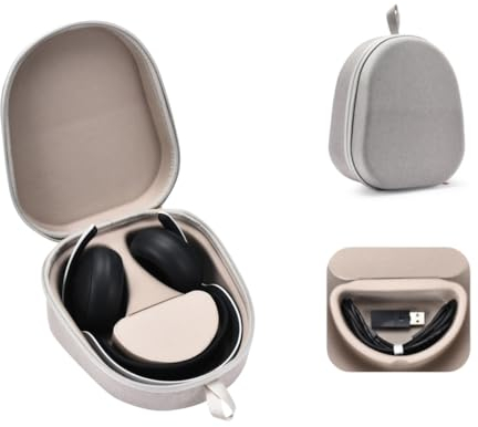 in Ear Headphones Case for Sony Playstation Pulse Elite Wireless Headset Case for Ps5 Headphones case Cover Easy to Carry Suitable for Party Playing Games Traveling with (Light Gray)
