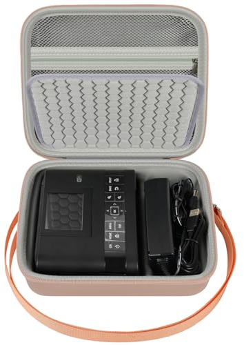 Housse Rigide pour Canon SELPHY CP1500/CP1300/CP1200 imprimante Photo Mobile Mini et kit Papier/Encre Couleur avec Bretelle réglable - Uniquement la Housse- Rose