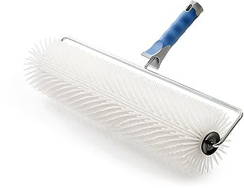Spiked Aerator Roller for Self-Leveling Concrete, Flooring, Screeding, and Latex, Rolling Attachment Removes Air Bubbles for a Smooth Floor Finish, 500 mm Wide and 40mm Spike Length