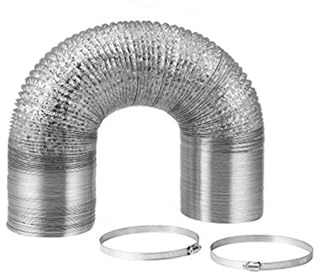 Abluftschlauch Lüftungsschlauch Wärmeisolierung Alu Flexrohr Für Klimagerät Wäschetrockner Dunstabzugshaube Schlauch Verlängerung Abluftrohr 80/100/120/150/160/170/180/200/250/300mm 2 Schlauchschelle(