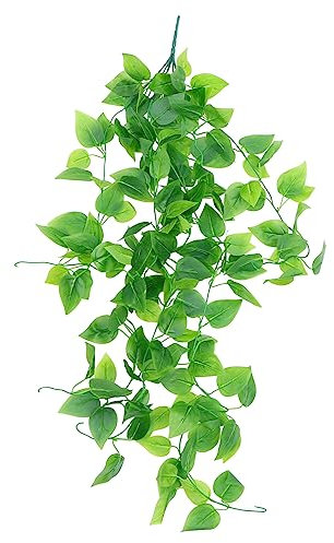 ULDIGI Plant Rattan Wall Hanging Fake Plant Out Door Decor Artificial Rattan Decor Faux Artificial Leaf Fake Rattan Home Decoration Imitation Rattan Home Décor Silk Green