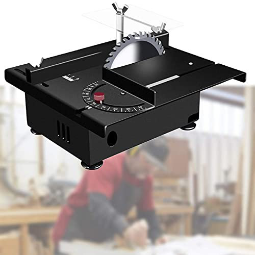 GLJTUO Sierra De Mesa Eléctrica Mini Sierra Circular Motor Potente Profundidad De Sierra Ajustable Corte Multiángulo Tallado Pulido Bajo Ruido Alta Eficiencia,C