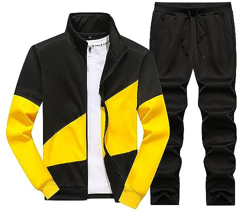 Männer Casual Ring Print Jacke Hose Set Zwei Stück Stehkragen Tasche Mantel Kordelzug Hosen Set Weiche Warme Mantel Hose Set Jogging Weste Herren Weste Leuchtend Sportanzugherren Latex Herren Anzug