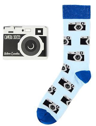Urban Eccentric Unisex Camera Socks | Gift | 1 Pair | Cotton Rich Premium Socks | Novelty Gifts