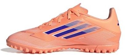 adidas Unisex-Adult F50 Club Turf Sneaker, Beam Orange/Lucid Blue/White, 11 Women/10 Men