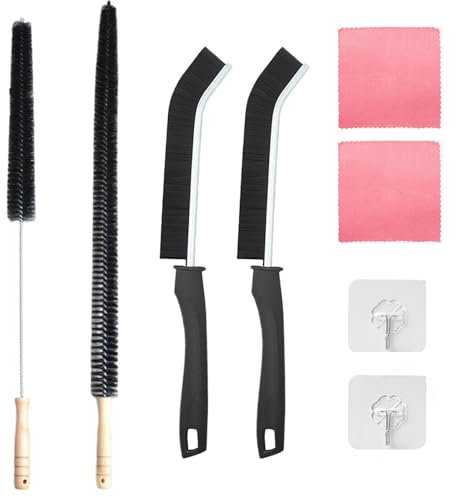 8pcs Set Cleaner, Radiator Buddy, Radiator Brush Radiator Cleaner Brush Radiator Brushes for Cleaning with Suspension Holes Flexible Efficient and Easy Cleaning of Home and Office