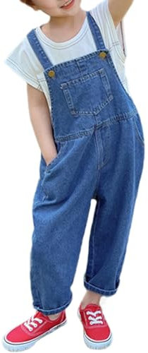 Miipat Salopette in Denim Ragazze Tute di Jeans Bambini dei 1pcs Salopette per Bambina Pantaloni Carini in Denim da Bambino 110 4-5 Anni